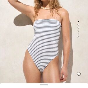 J. Crew Nautical Stripe One Piece Swimsuit